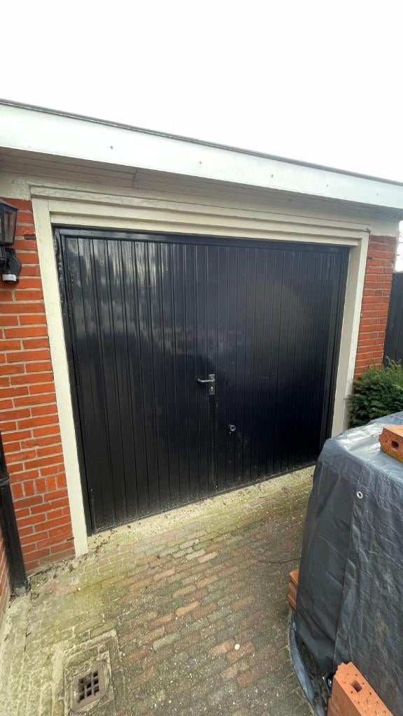 Kanteldeur garage met loopdeur, Ophalen, Gebruikt, 120 cm of meer, Garagedeur