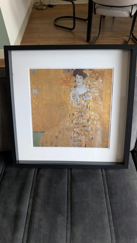 Afbeelding Adele Bloch van Klimt in ribba lijst van ikea, Ophalen, Hout, Minder dan 50 cm