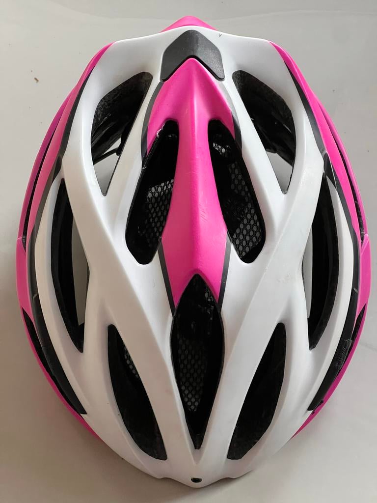 Fietshelm rood/wit van Decathlon - Zo goed als nieuw, Fietsen en Brommers, Ophalen of Verzenden, Zo goed als nieuw, XS, Meisje