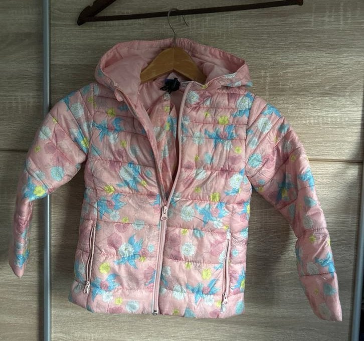Lupilu jasje maat 116, roze met bloemenprint, Ophalen of Verzenden, Gebruikt, Meisje, Jas