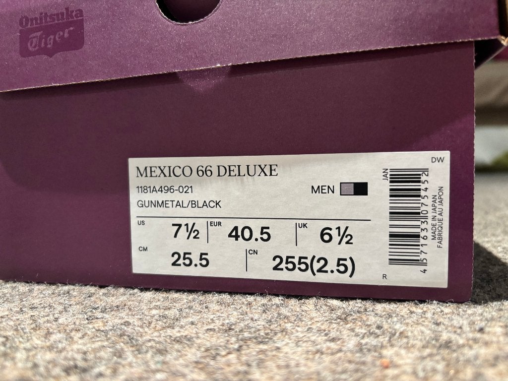Mexico 66 Deluxe Onitsuka Tiger sneaker (nerver worn, 40.5), Ophalen, Zwart, Sneakers of Gympen, Onitsuka tiger