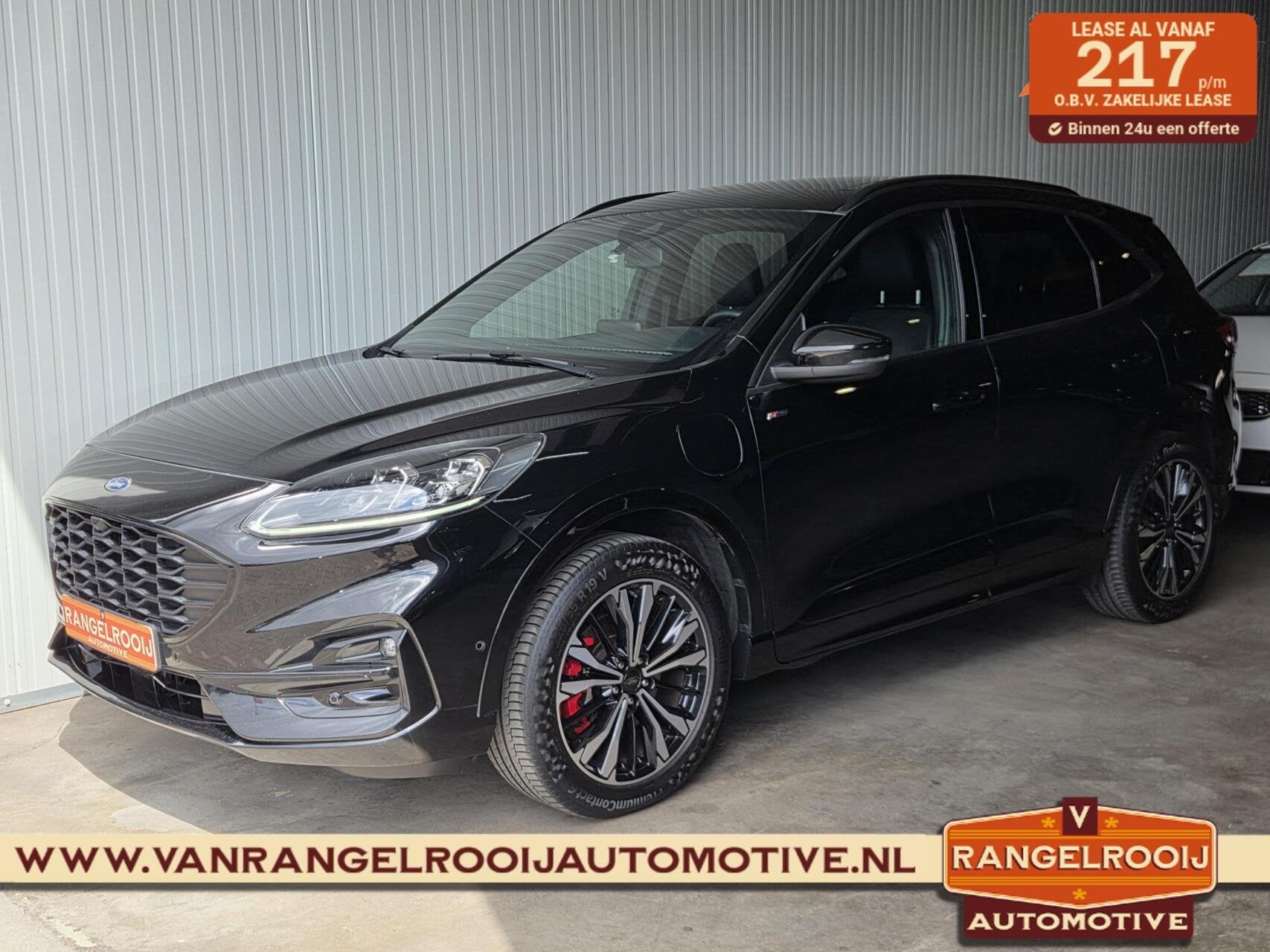 Ford Kuga 2.5 PHEV ST-Line X, klaphaak, pano, LED kopl., win, Auto's, Gebruikt, Euro 6, 4 cilinders, Zwart
