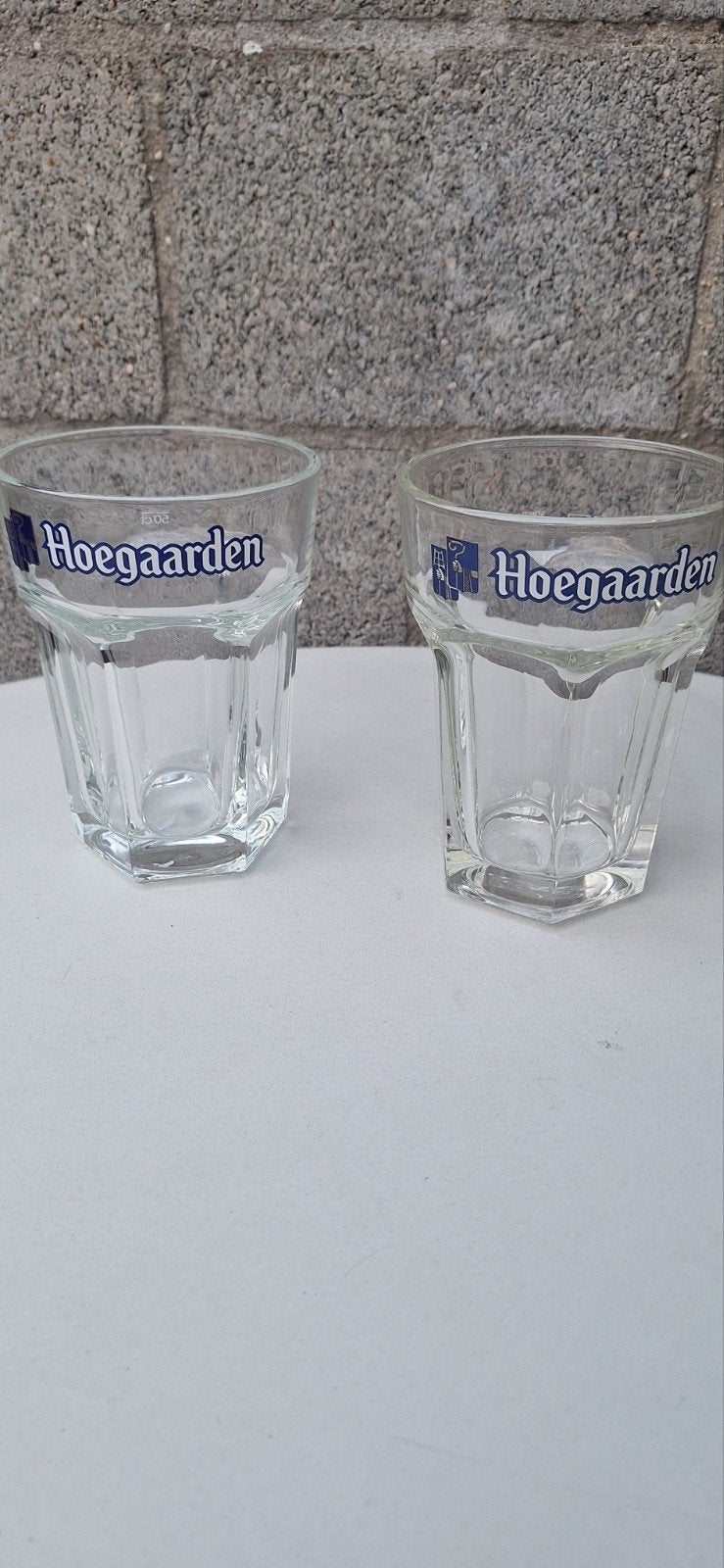 Hoegaarden glazen groot 50 cl set/2 (31126), Ophalen of Verzenden, Zo goed als nieuw, Glas of Glazen, Overige merken