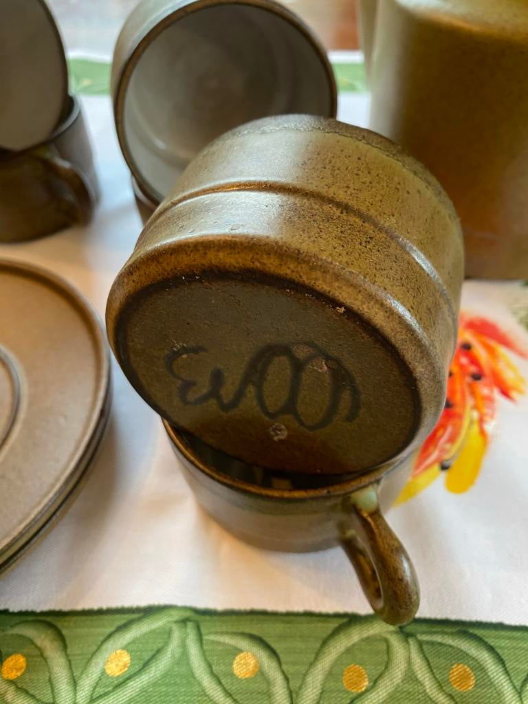 Vintage theekopjes en schoteltjes Lucie Q Bakker LQB, Ophalen