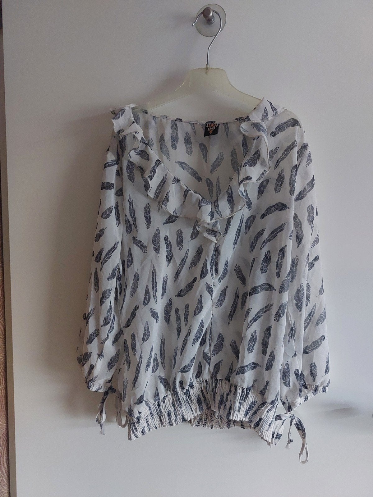 Revelation blouse met verenprint, Verzenden, Wit, Zo goed als nieuw, Revelation