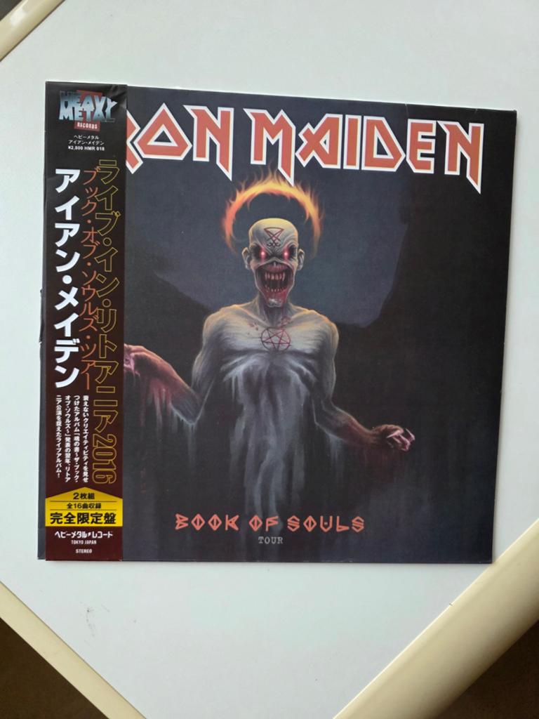 Iron Maiden - Book of Souls Tour Live LP (Blauw Vinyl), Cd's en Dvd's, Vinyl | Hardrock en Metal, Ophalen of Verzenden, Gebruikt