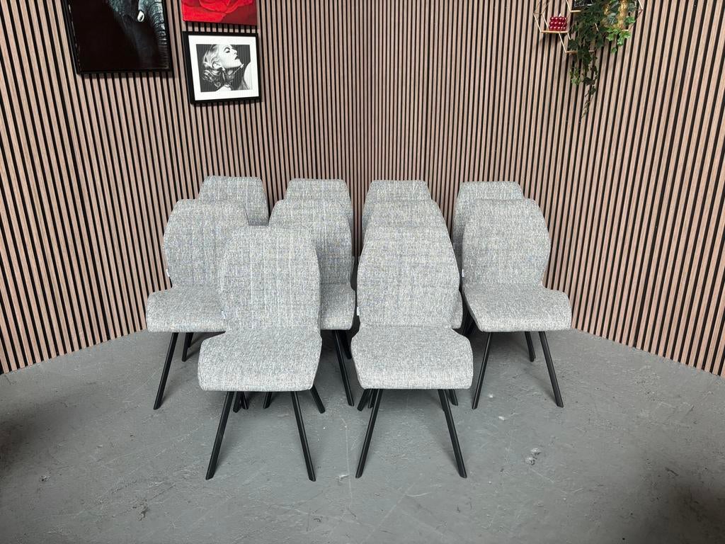 BEZORGEN MOGELIJK 4x eetkamerstoel grijs stof NIEUW, Huis en Inrichting, Stoelen, Nieuw, Ophalen of Verzenden, Vijf, Zes of meer stoelen