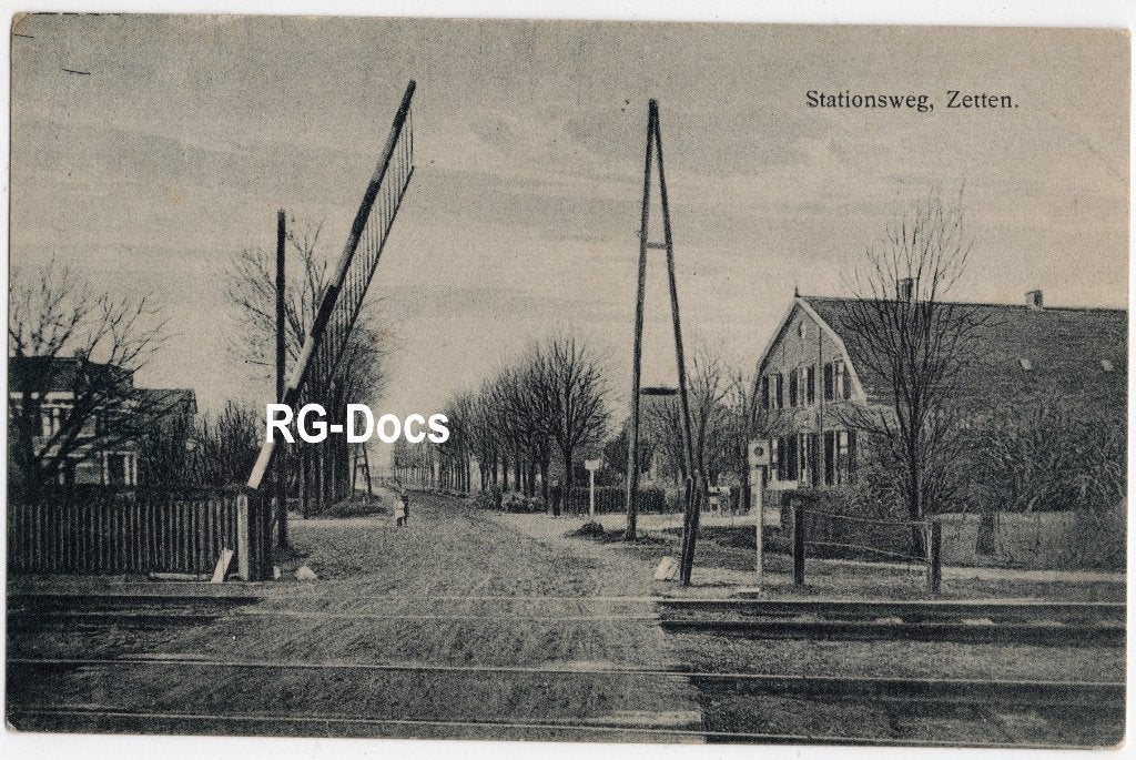 Ansichtkaart - Briefkaart Overgang Zetten Station ca. 1910, Ophalen of Verzenden, Voor 1920, Gelopen, Gelderland