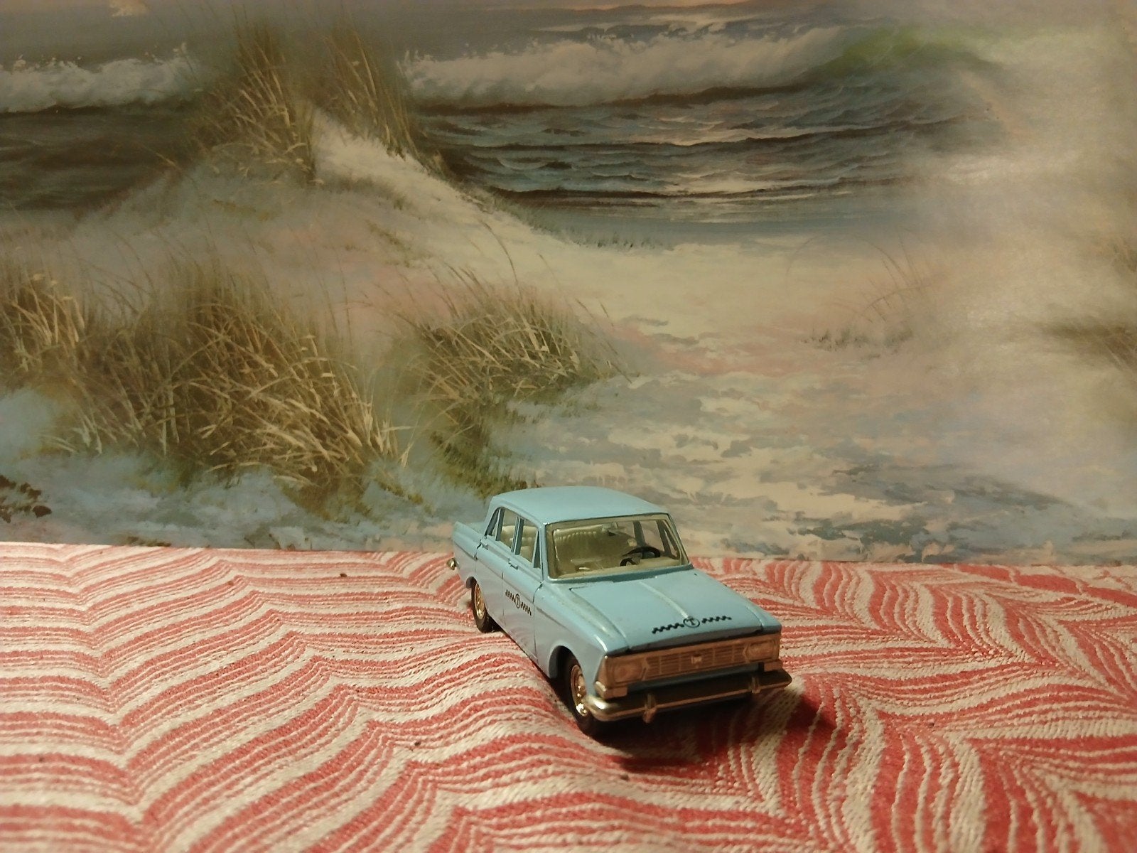 Zeldzame Moskvich 408 Taxi 1:43 USSR Model A1 Tantal, Ophalen of Verzenden