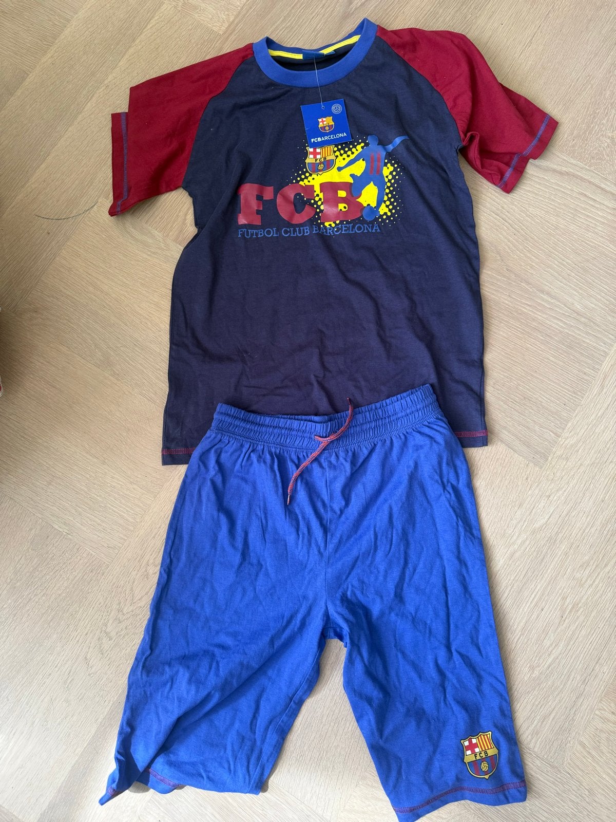 Nieuw FC Barcelona Shortams Set - Maat 158/164, Ophalen of Verzenden, Nieuw, Jongen, Setje