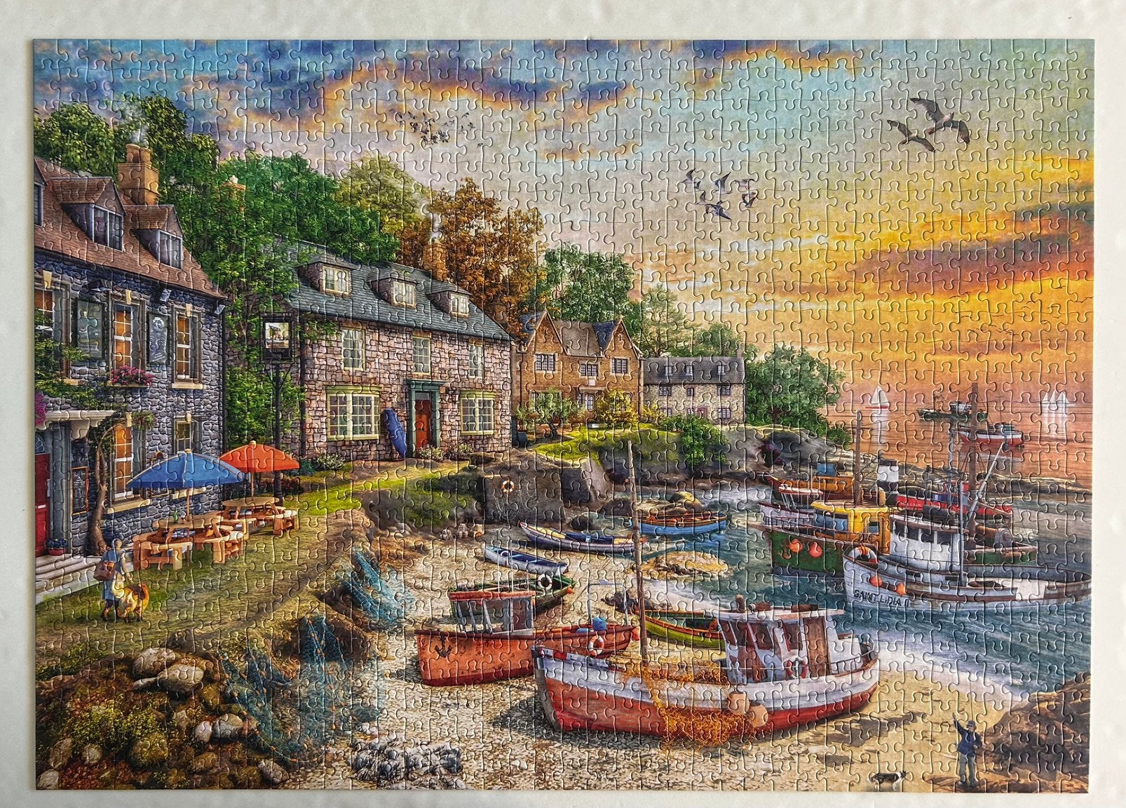 Falcon puzzel. Harbour Cottages, Ophalen of Verzenden, 500 t/m 1500 stukjes, Zo goed als nieuw