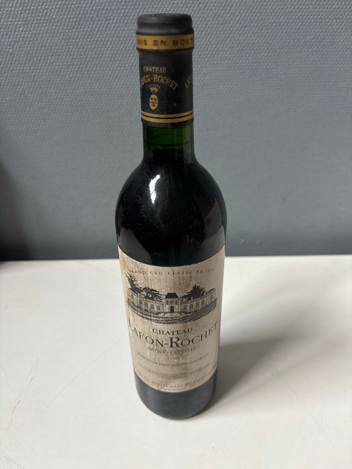 Château Lafon-Rochet Saint-Estèphe 1990 Grand cru Classe, Gebruikt, Frankrijk, Ophalen of Verzenden, Rode wijn