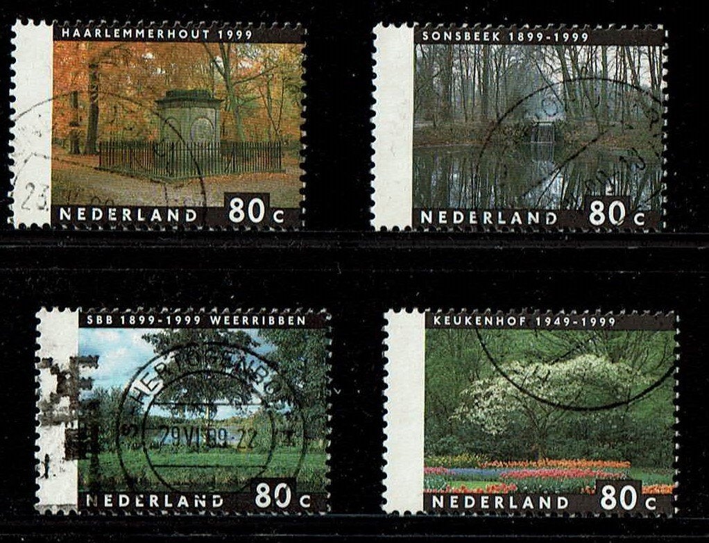 Nederland NVPH 1814-1817 gestempeld 2, Verzenden, Na 1940, Gestempeld