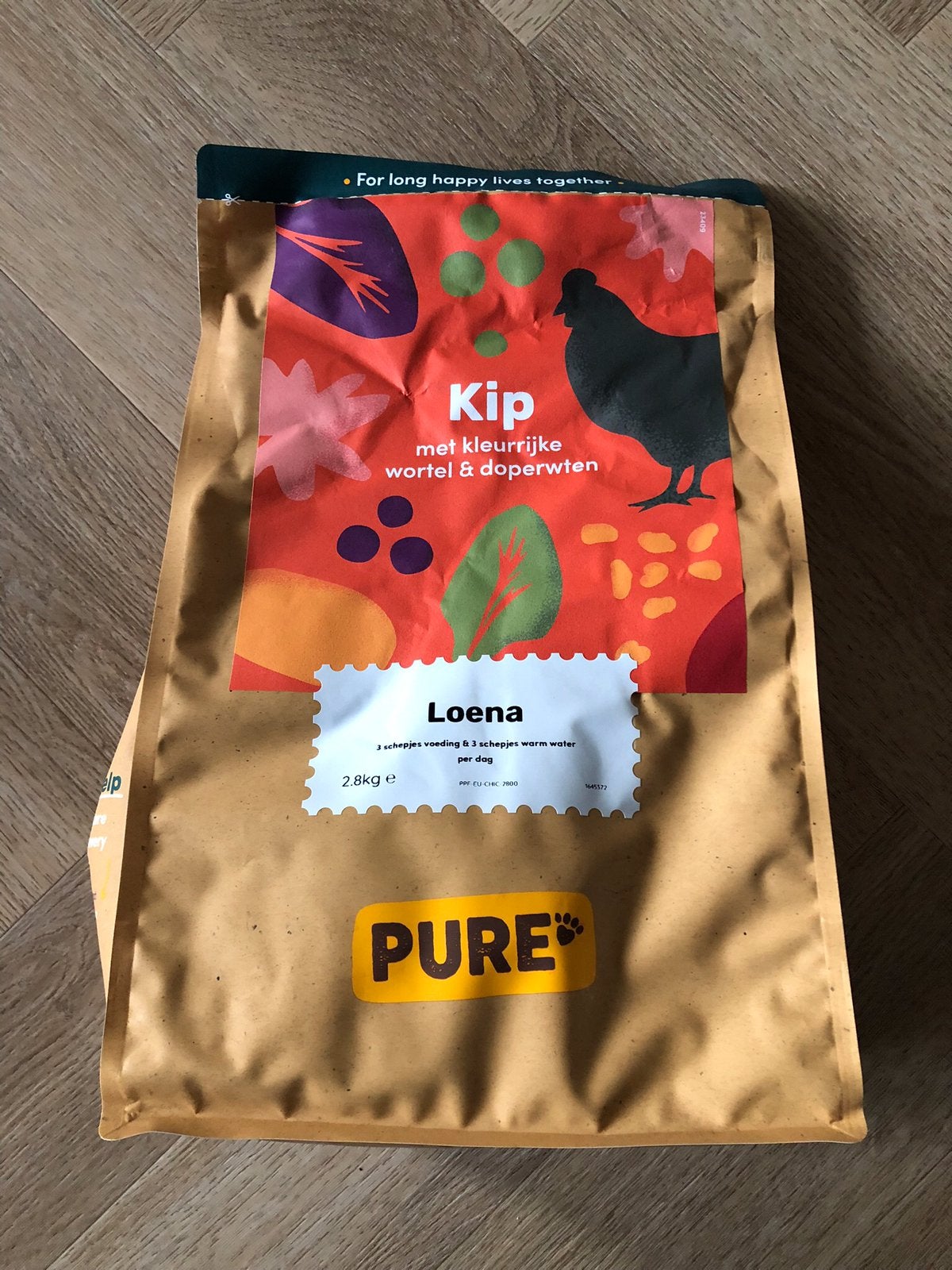 Pure Kip met kleurrijke wortel & doperwten 2.8 kg, Dieren en Toebehoren, Dierenvoeding, Ophalen of Verzenden, Hond