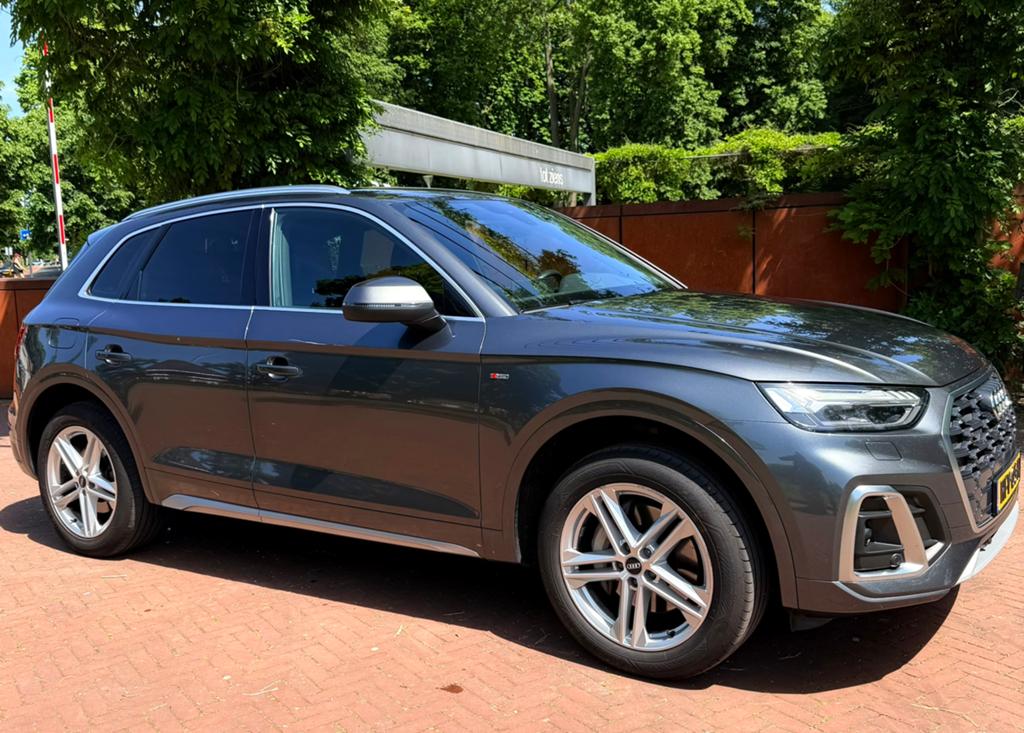 Audi Q5 50 Tfsi e 299pk Phev S Tronic Quattro 2021 Sline, Auto's, Audi, Automaat, Zwart, Plug-in hybride, Vierwielaandrijving