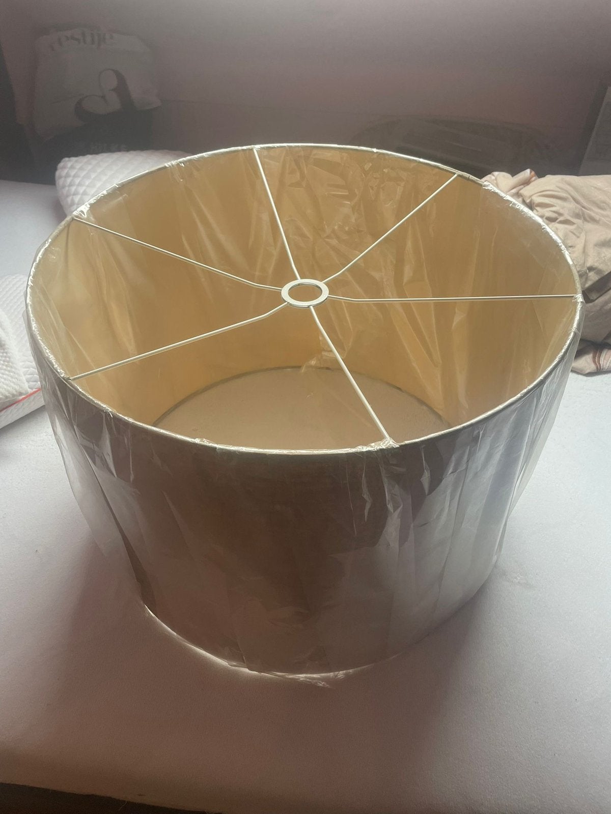Beige grote lampenkap, Ophalen, Nieuw, Beige, Rond