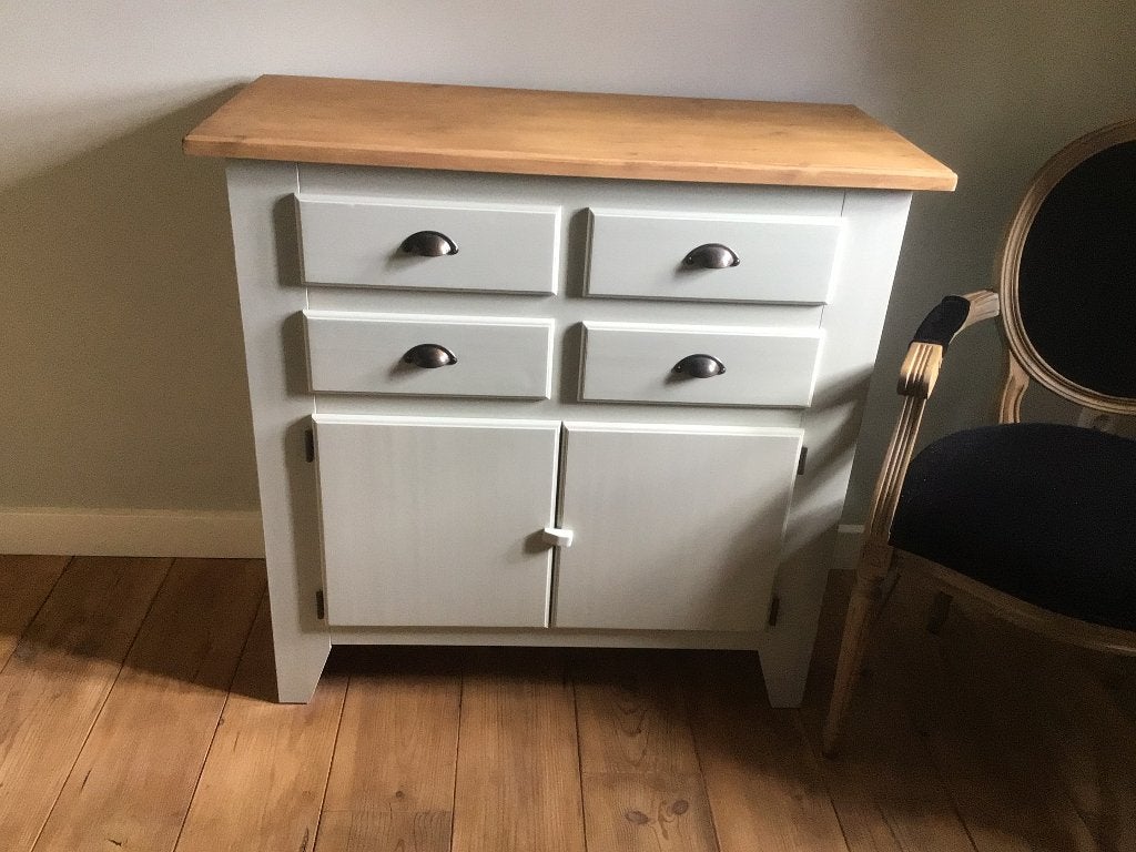 Commode/kastje groen/grijs, Kinderen en Baby's, Kinderkamer | Commodes en Kasten, Ophalen, Zo goed als nieuw, 75 tot 100 cm, Minder dan 50 cm