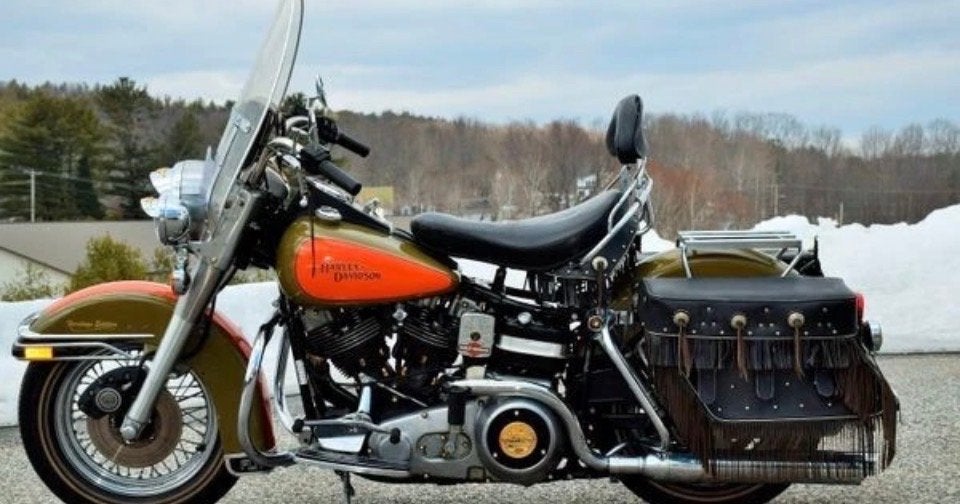 Harley Davidson Softail met leren tassen, Ophalen of Verzenden