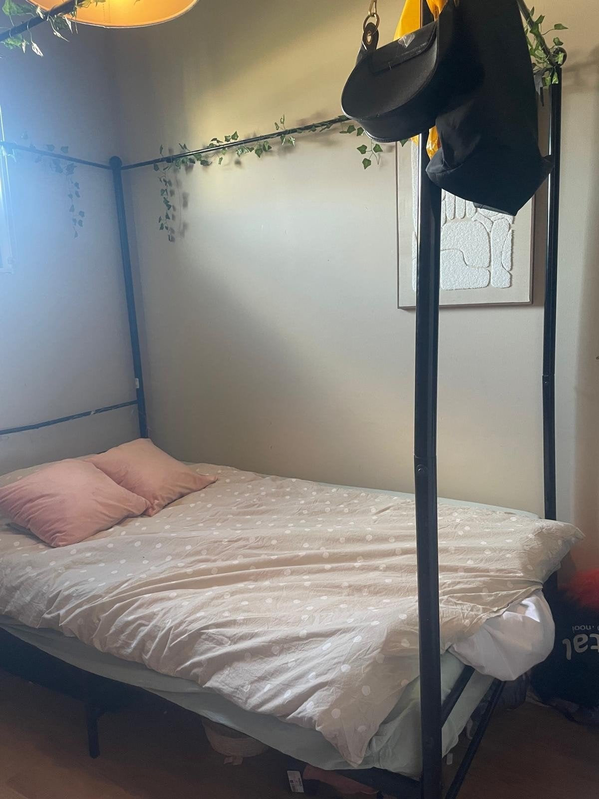 Zwart hemelbed 120x200, Gebruikt, Zwart, Ophalen of Verzenden, Twijfelaar