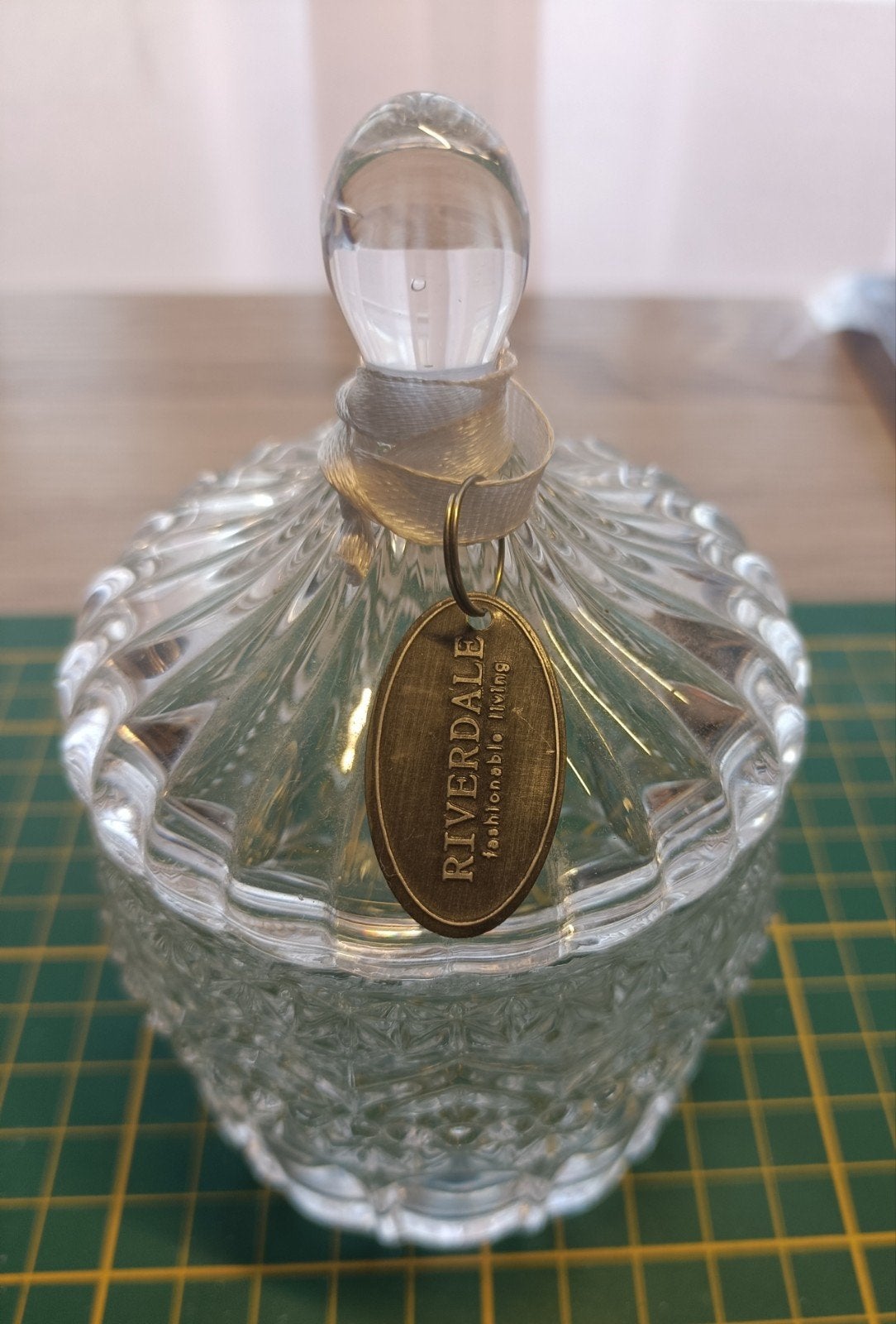 Riverdale Glazen Pot met Deksel - Zo Goed als Nieuw, Ophalen of Verzenden, Wit, Glas, Klassiek
