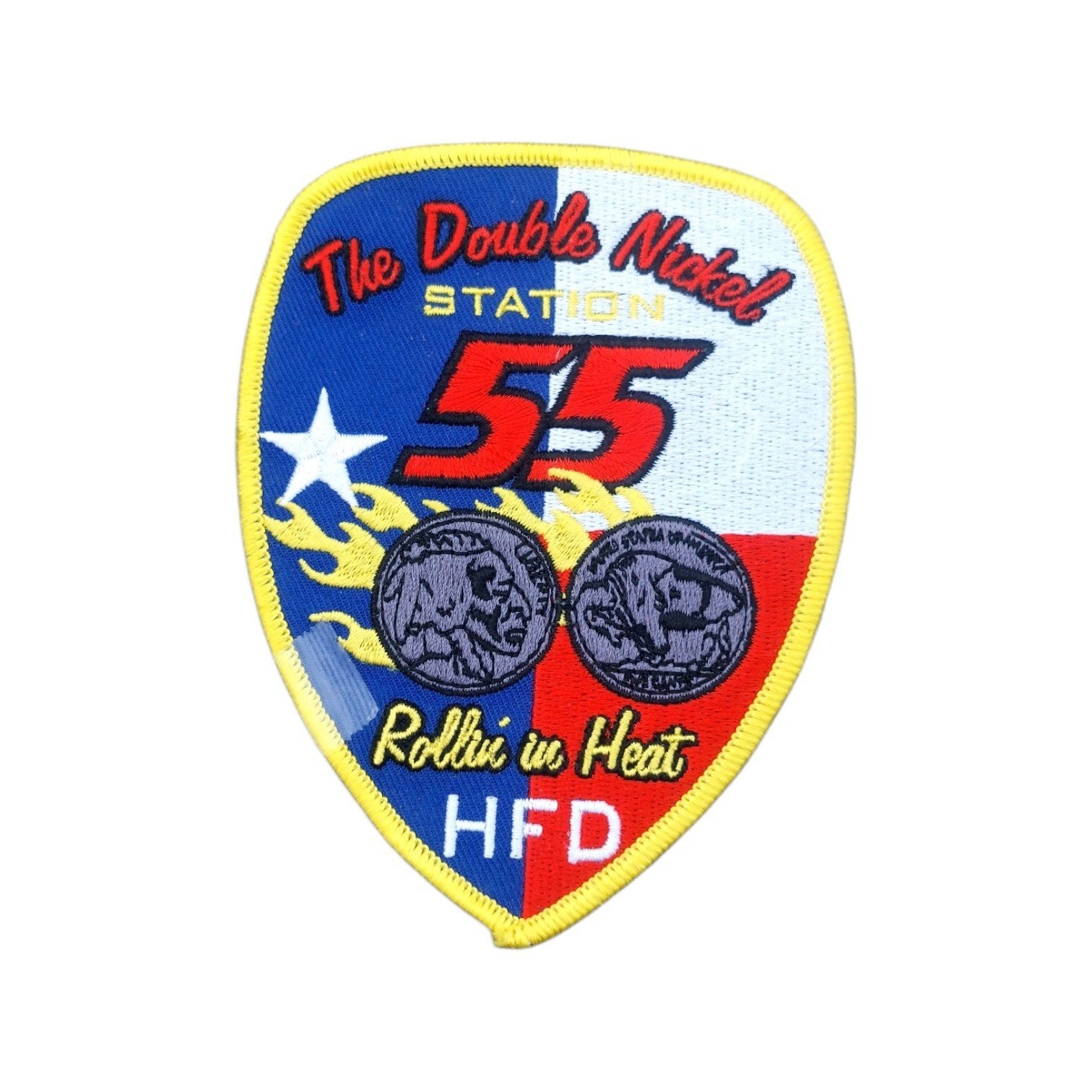 Amerikaanse Brandweer Patch Station 55 Houston (HFD), Ophalen of Verzenden, Amerika, Embleem of Badge