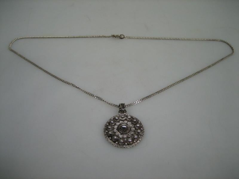 Antieke zilveren Zeeuwse knop hanger ca. 1910, Sieraden, Tassen en Uiterlijk, Antieke sieraden, Verzenden, Zilver, Hanger