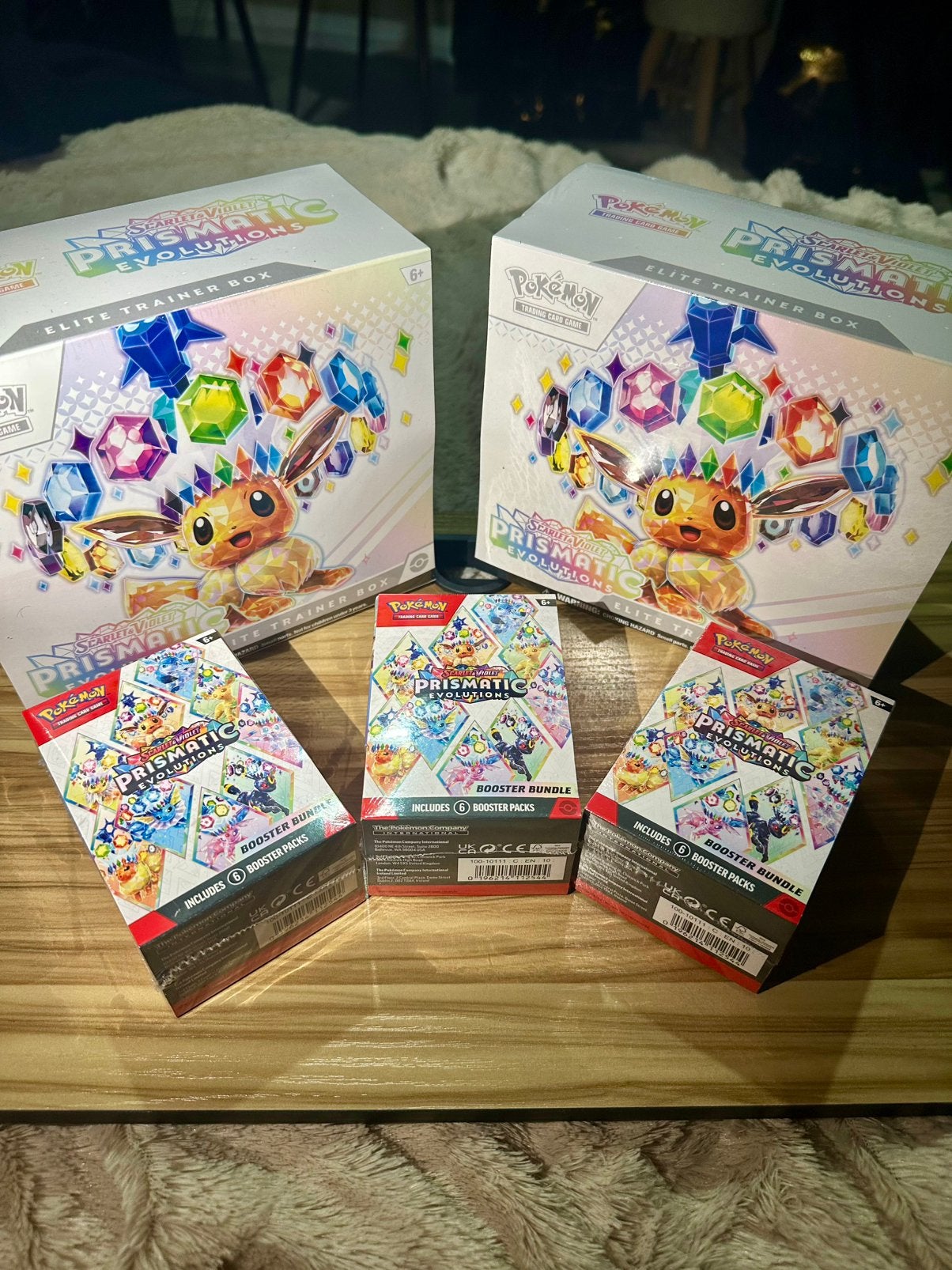 Prismatic Evolutions ETB’s | 1 Bundle & 1 ETB, Ophalen of Verzenden, Nieuw, Boosterbox, Foil