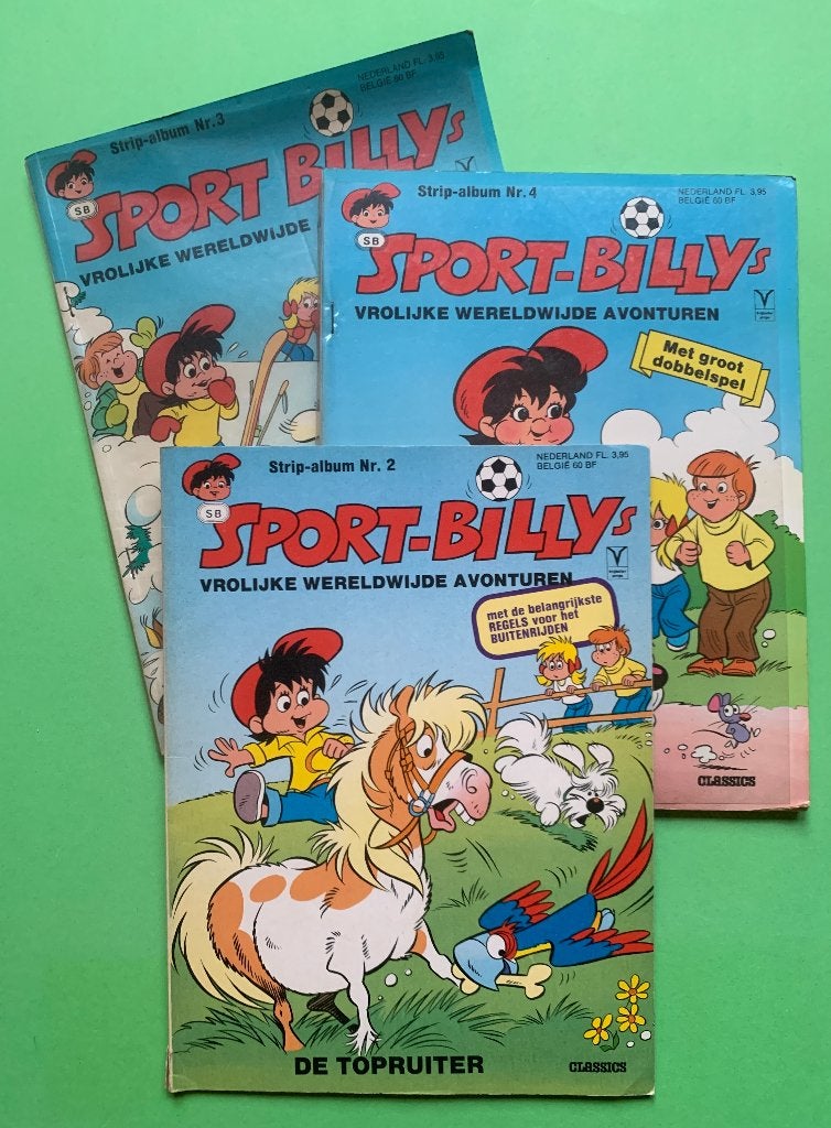 Sport Billy's Stripboeken - Nrs. 2, 3 en 4, Gelezen, Bob de Groot, Ophalen of Verzenden, Meerdere stripboeken
