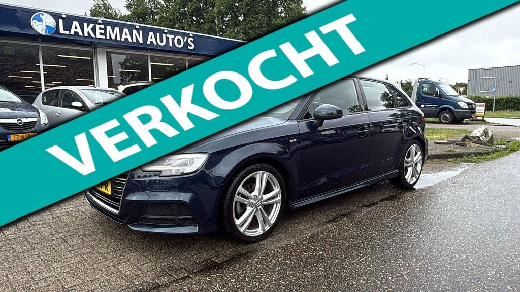 Audi A3 Sportback 35 TFSI CoD Advance Sport Blueline Huurkoo, Auto's, Audi, Euro 6, 4 cilinders, 150 pk, Blauw