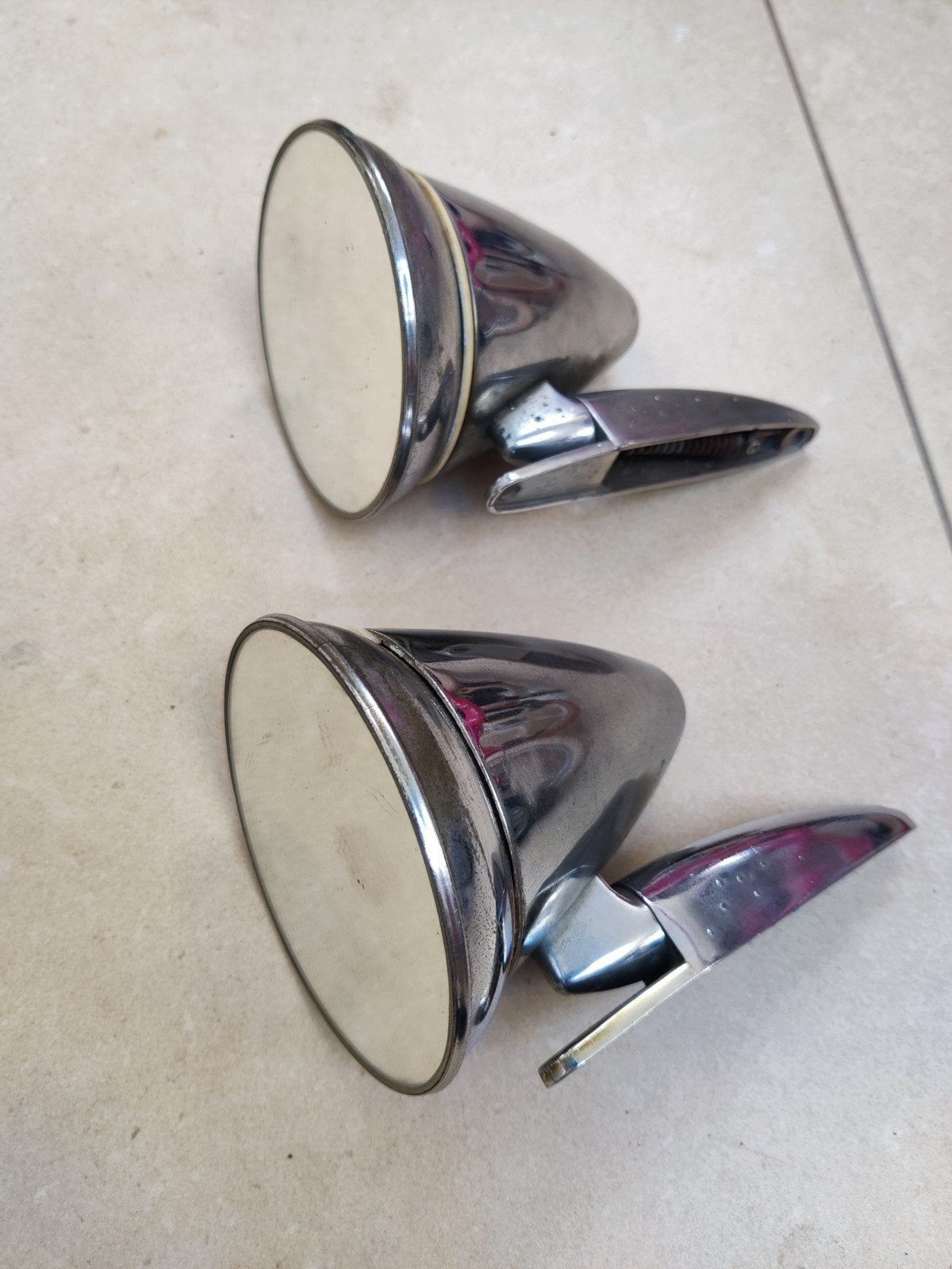 Oldtimer Bullet Zijspiegels Chroom Autospiegels Set, Ophalen of Verzenden, Gebruikt, Universele onderdelen