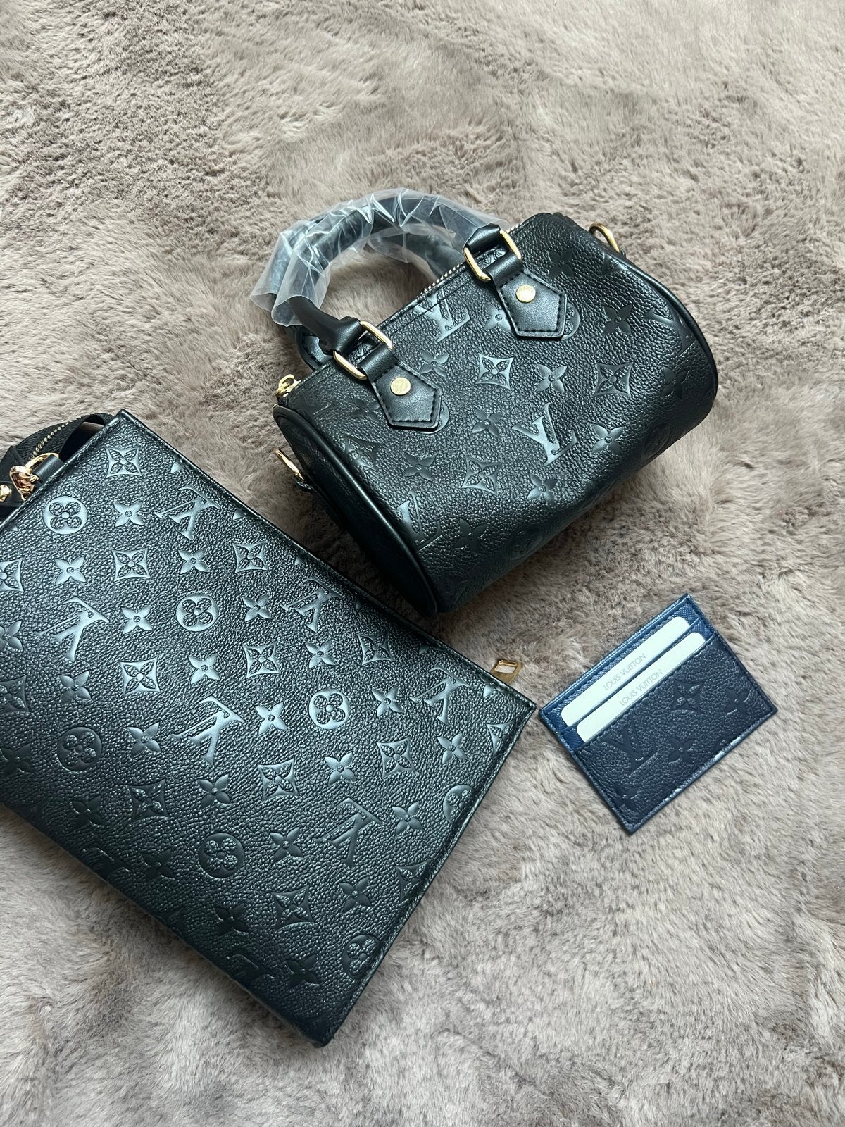 LV set: Handtas, clutch en kaarthouder, Ophalen of Verzenden, Nieuw, Zwart, Handtas