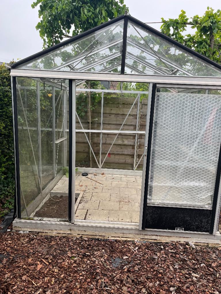 tuinkas, Tuin en Terras, Kassen, Gebruikt, Kweekkas, Aluminium, Glas, Ophalen