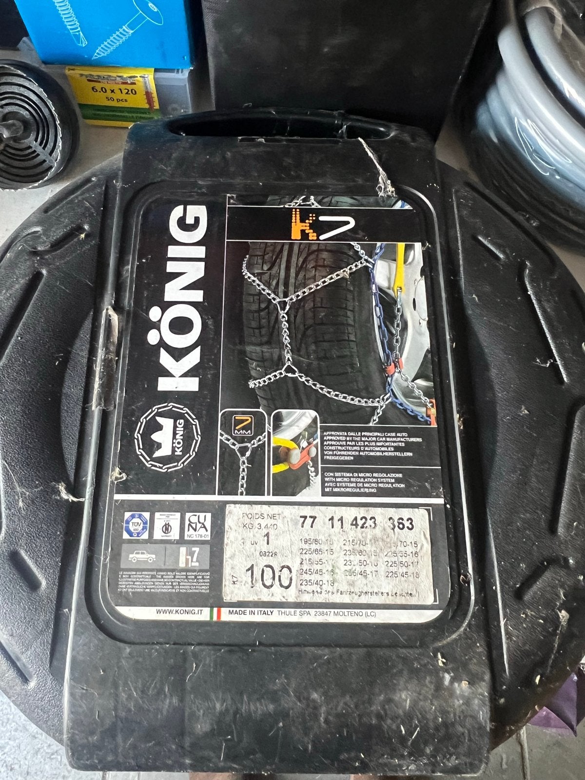 König K7 sneeuwkettingen - Diverse maten, Auto diversen, Sneeuwkettingen, Ophalen, Gebruikt