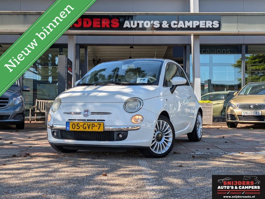 Fiat 500 1.2 Lounge automaat, Stof, Gebruikt, 4 cilinders, Wit