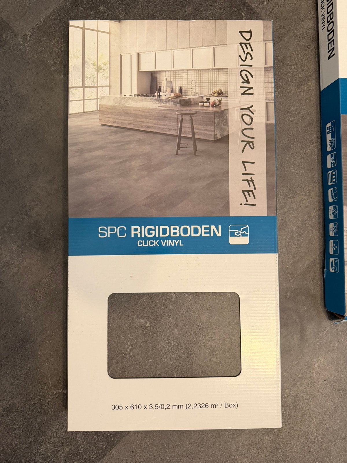 SPC Rigidboden Click Vinyl Vloer - Grijs (ruim 4 m²), Ophalen, Nieuw, Grijs, Vinyl