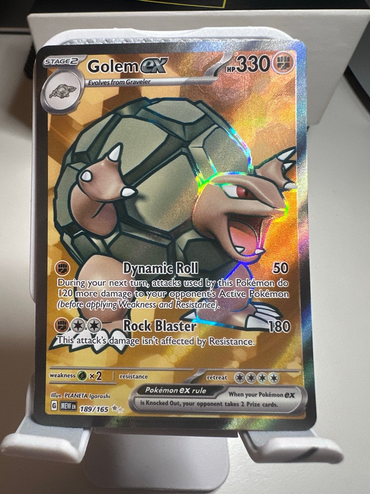 Golem ex 189/165 Full Art, Ophalen of Verzenden, Zo goed als nieuw, Losse kaart, Foil