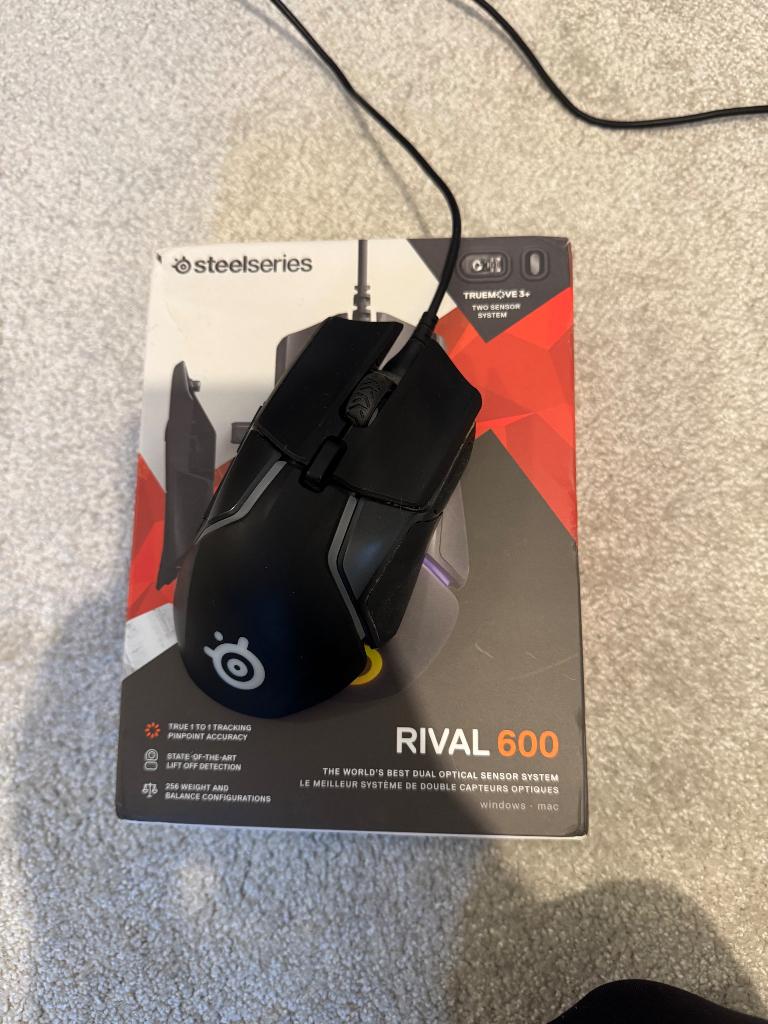 Steelseries Rival 600, Ophalen, Rechtshandig, Muis, Zo goed als nieuw