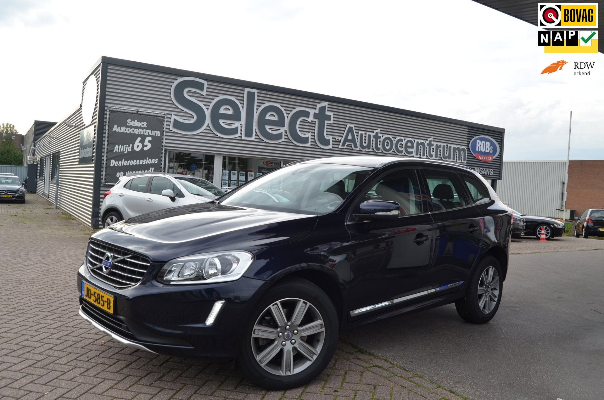 Volvo XC60 2.0 T6 R-Design|79.000KM|LEDEREN BEKL.|MEMORY|DEA, Auto's, Dealer onderhouden, Euro 6, 4 cilinders, Blauw