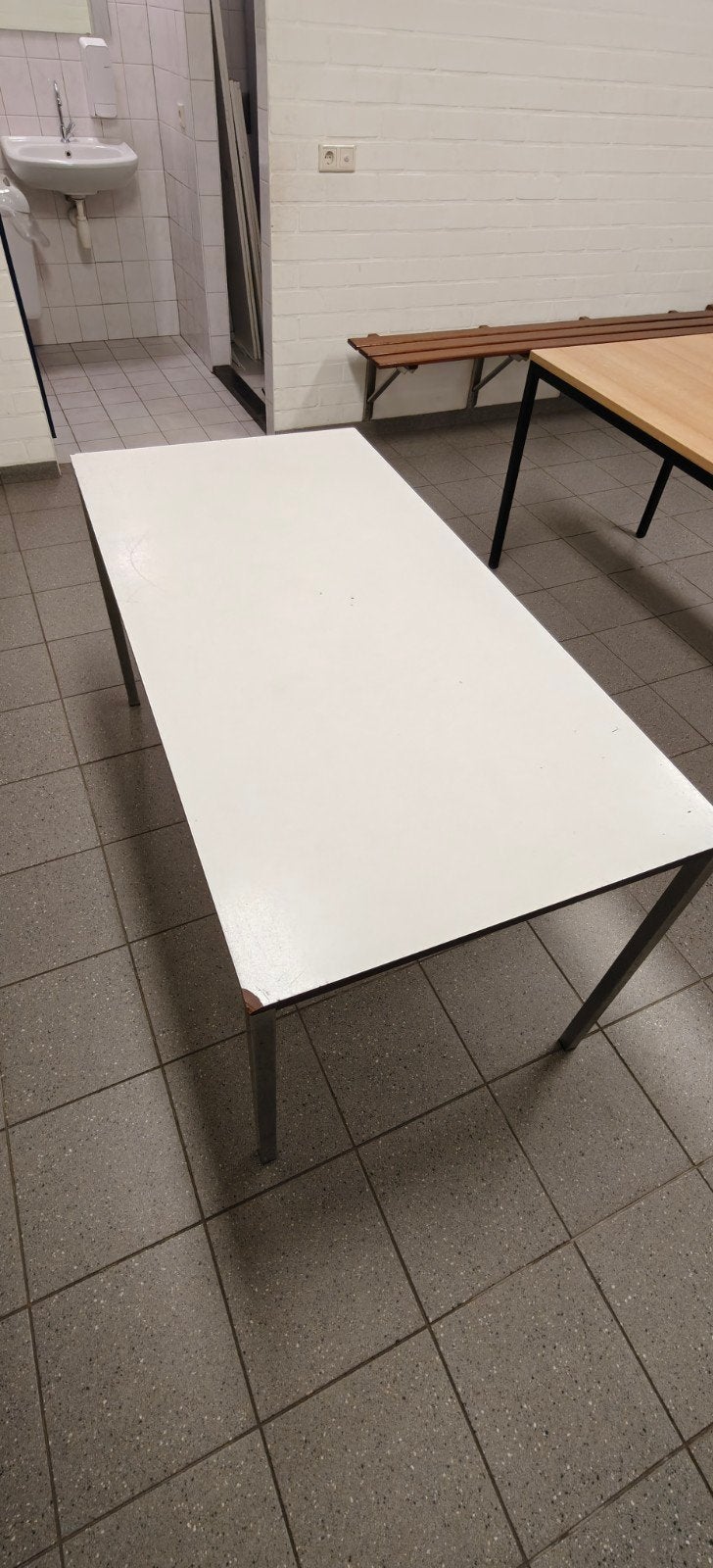 Kantine tafel (twee stuks), Ophalen, Gebruikt, Rechthoekig, 50 tot 100 cm
