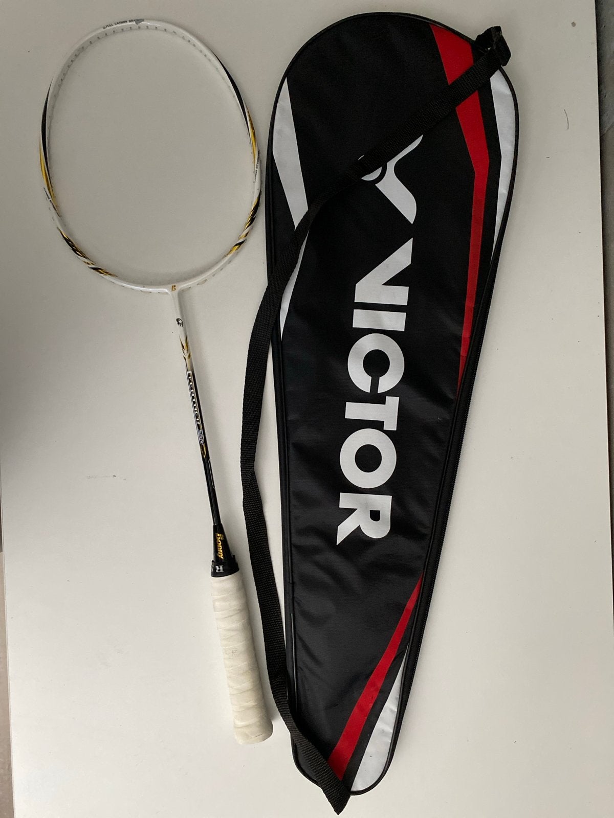 Badmintonracket Donny Feather 280 met hoes, Ophalen of Verzenden, Gebruikt, Racket(s)