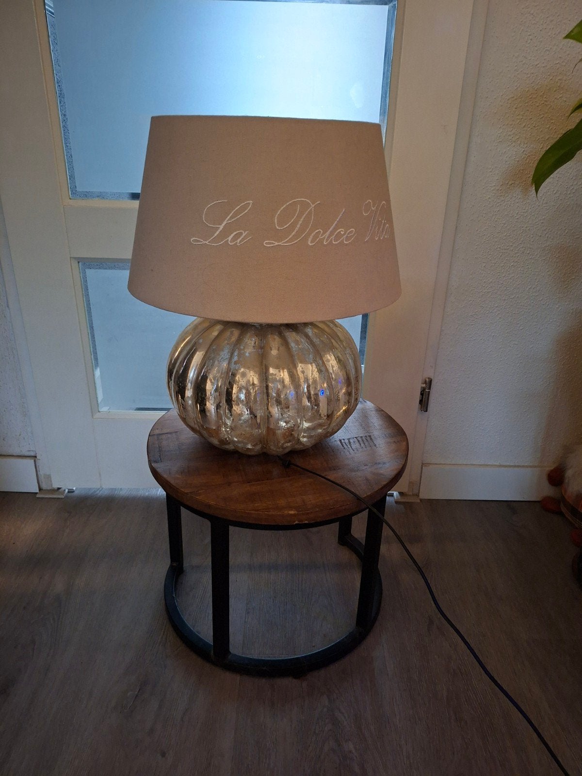 mooie grote sfeerlamp, Inclusief lichtbron, Landelijk, Ophalen, Beige