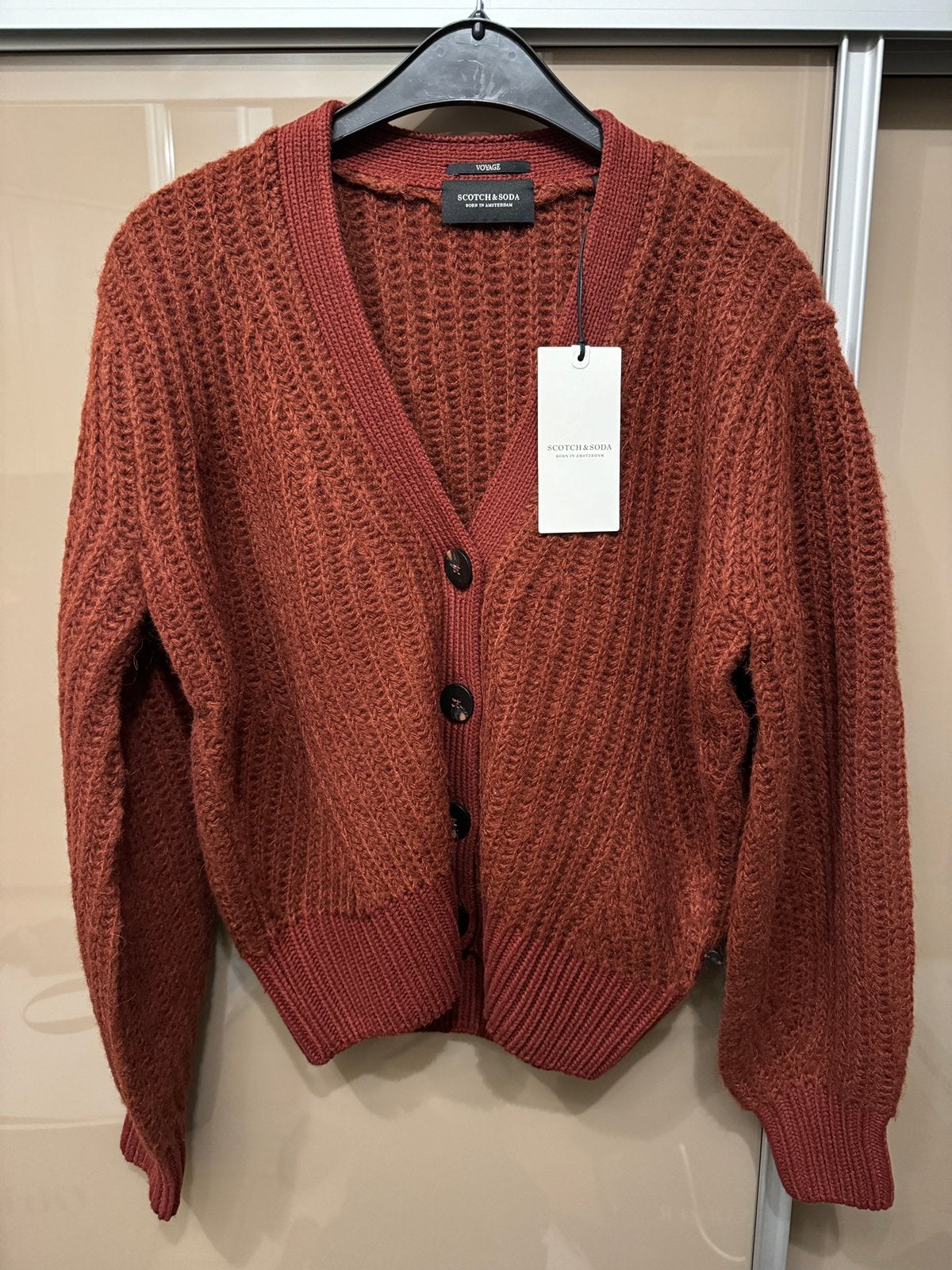 Scotch & Soda vest top longsleeve wol, Ophalen of Verzenden, Nieuw, Maat 36 (S), Bruin