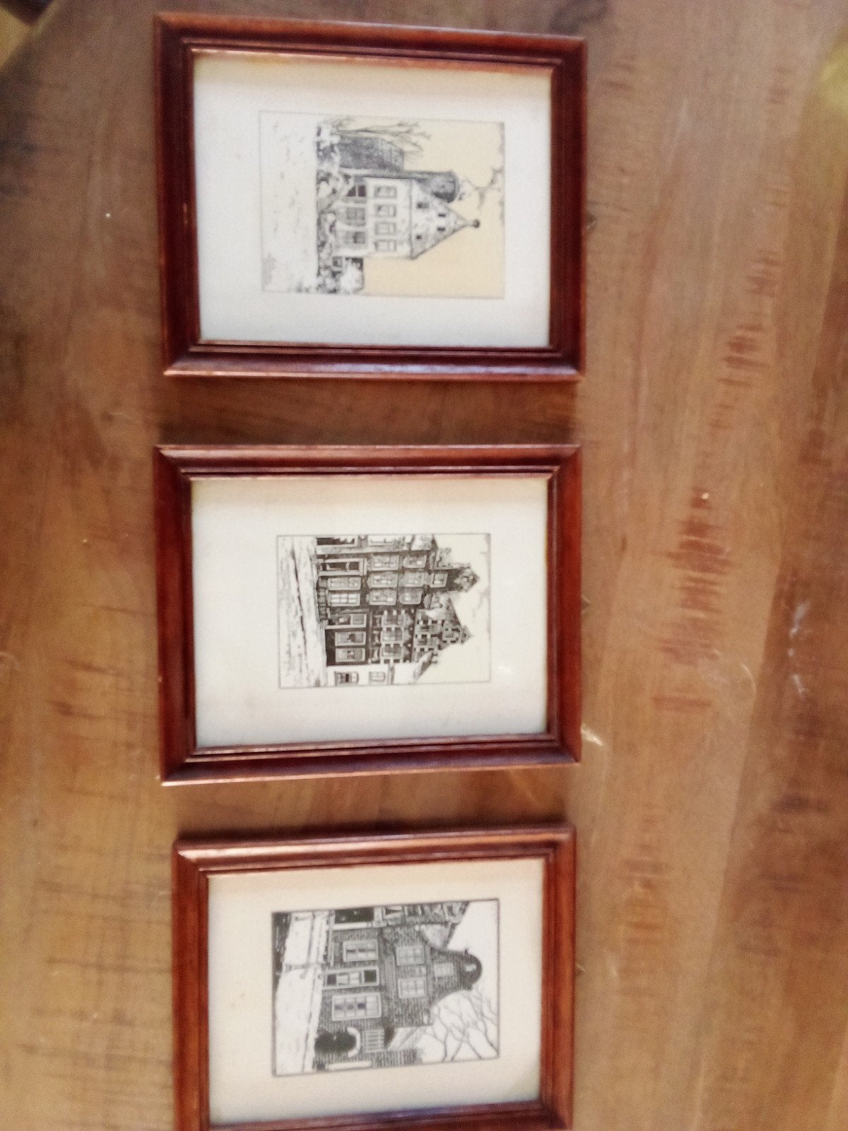 3 Tekeningen/schilderijtjes van Franeker, Antiek en Kunst, Ophalen of Verzenden