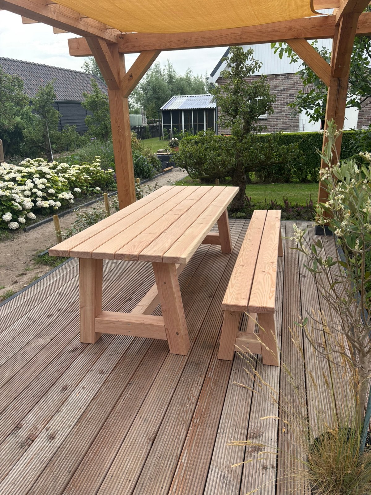 Douglas tuintafel / tuintafel douglas / op vooraad, Tuin en Terras, Ophalen of Verzenden, Nieuw, Rechthoekig, Hout