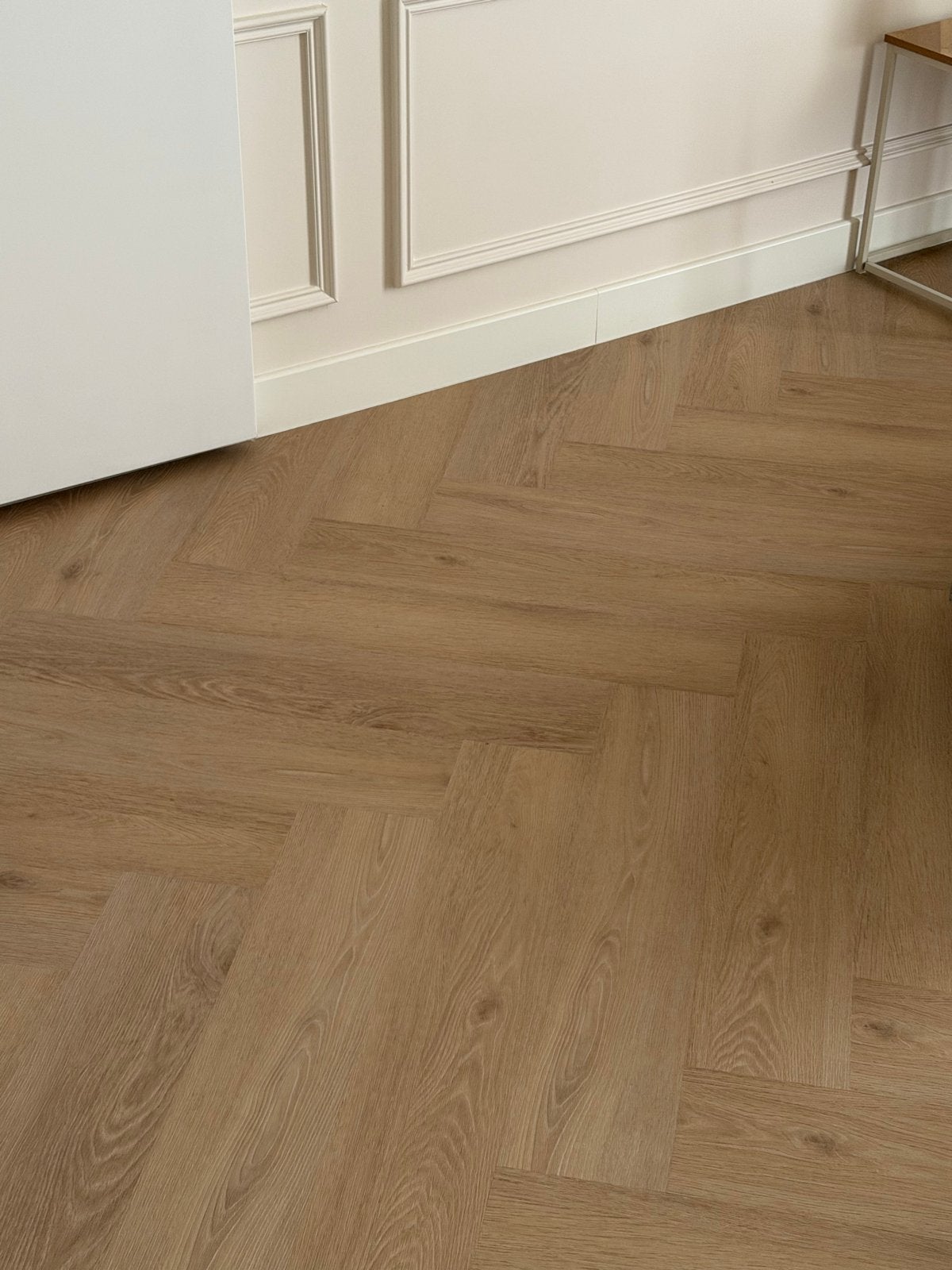 Waterdicht Visgraat Laminaat met Hoge Plinten (75-80 m2), Kunststof, 50 tot 150 cm, Ophalen of Verzenden, Zo goed als nieuw