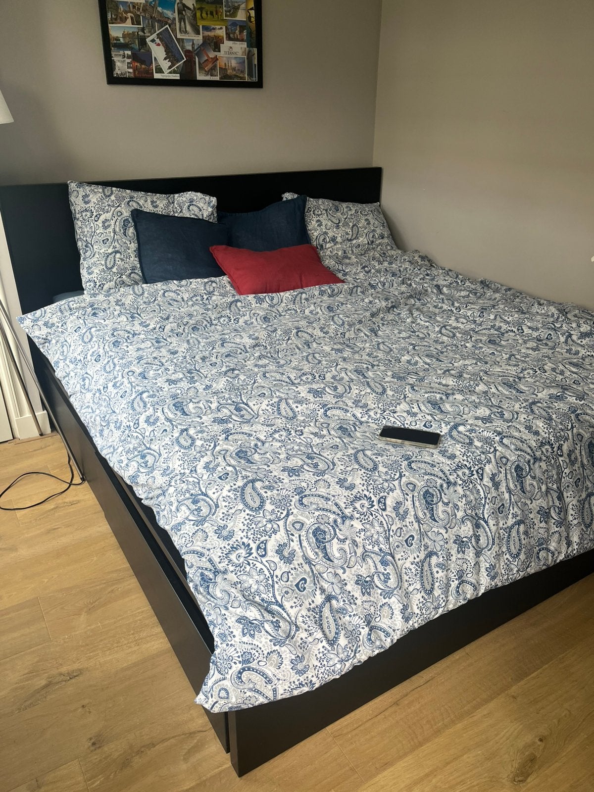 iKea Malm Bedframe 180x200, Huis en Inrichting, Slaapkamer | Complete slaapkamers, Ophalen, Zo goed als nieuw, Tweepersoons