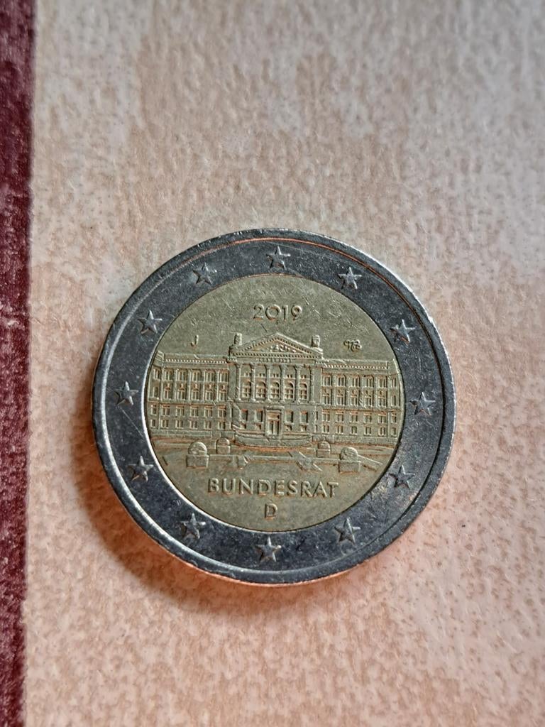 2 euro cc Duitsland 70 jaar Bondsraad 2019 (J), Postzegels en Munten, Munten | Europa | Euromunten, Ophalen of Verzenden, Duitsland