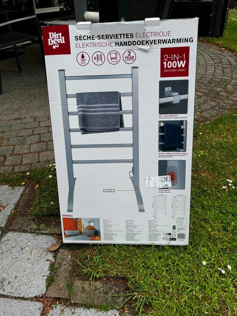Elektrische handdoekverwarming, Doe-het-zelf en Verbouw, Ophalen, Zo goed als nieuw, Minder dan 60 cm, 30 tot 80 cm
