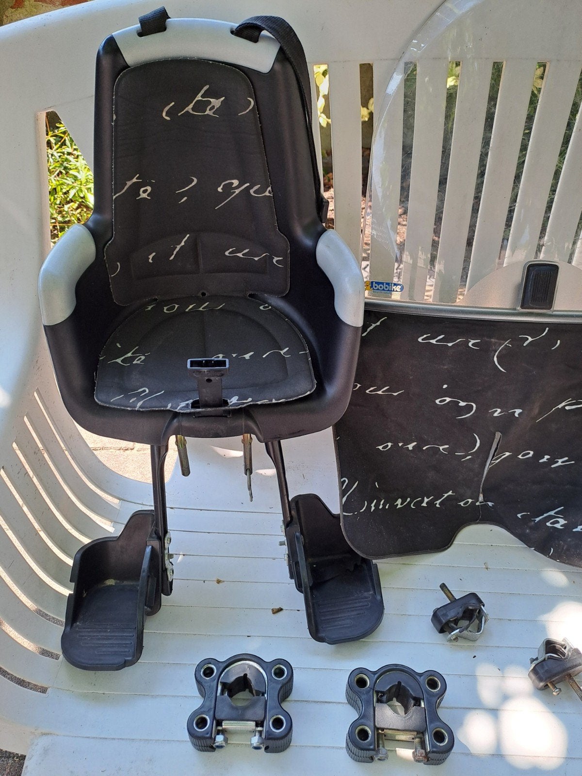 compleet bobike set fietsstoelen., Fietsen en Brommers, Fietsaccessoires | Fietsstoeltjes, Ophalen, 9 t/m 18 kg, BOBIKE, Gebruikt