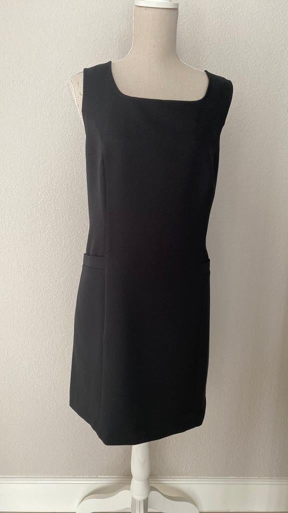 Jurk Zwart maat 42 Merk Gina Umberto, Kleding | Dames, Zwart, Maat 42/44 (L), Ophalen of Verzenden, Knielengte
